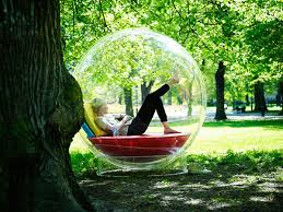 lady in bubble